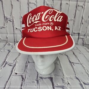 Vintage Coca Cola Mesh Trucker Hat Snapback Adult One Sz Rope Band Large Graphic